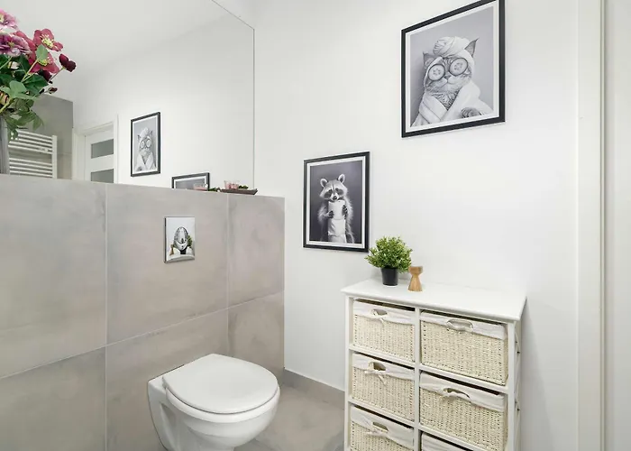 Apartment Red And Grey For 8 People In With Parking By Renters Posen